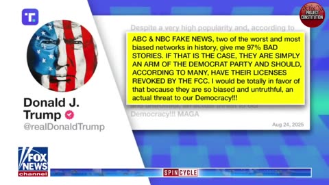 President Trump Calls for REVOKING ABC & NBC's FCC Licenses Over MASSIVE BIAS