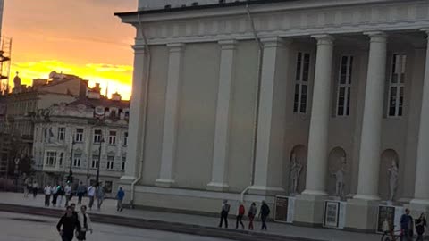 Summer Sunset: Vilnius Cathedral Square Glow
