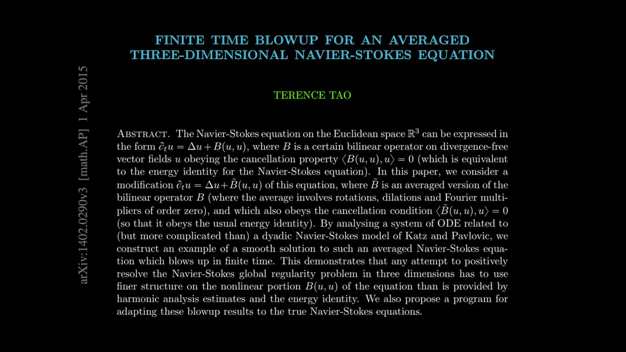 Blow-Up or Not? - Terence Tao on Lex Fridman #navierstokes #blowup #millenniumprize