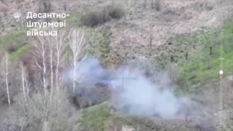 Russian Assault Group Puts On the Brakes a Little Too Late After Running into Minefield