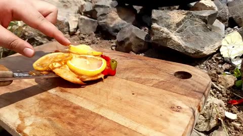The most delicious spicy chicken cooked in beautiful nature ASMR🌶️
