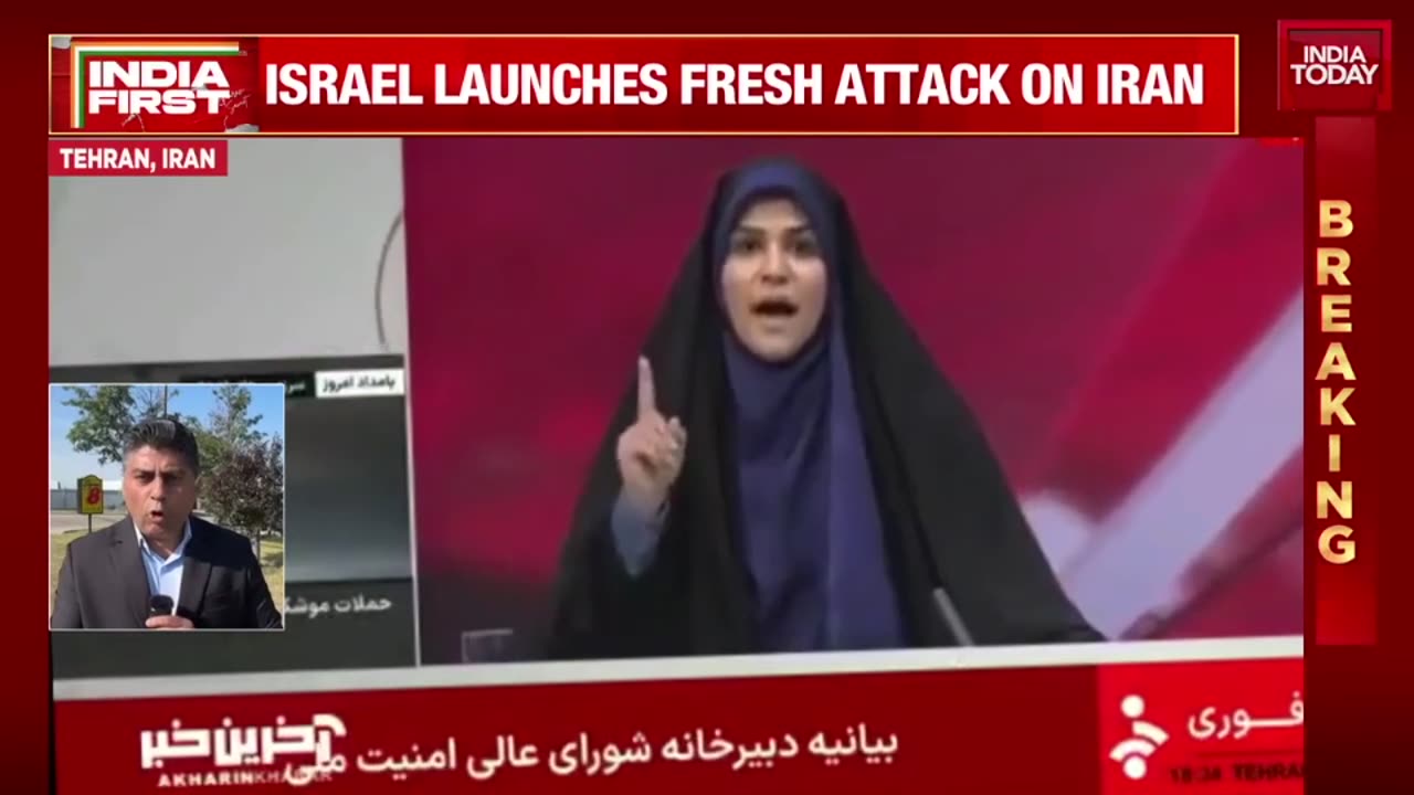 Israel hits Iran TV
