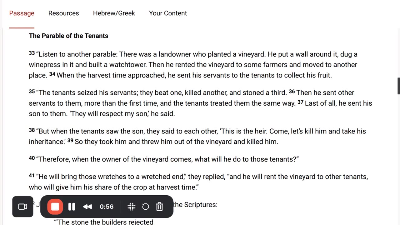 Parable of the Tenants