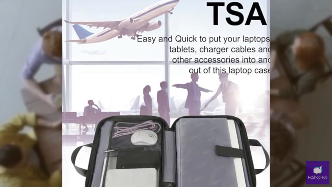 Ytonet Laptop Case, 15.6 inch TSA Laptop Sleeve Computer Bag Water Resistant Com