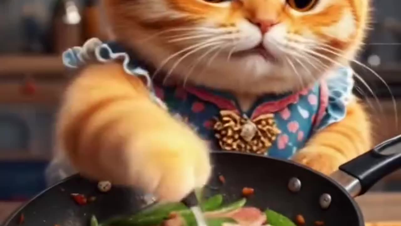# Ai cat cooking