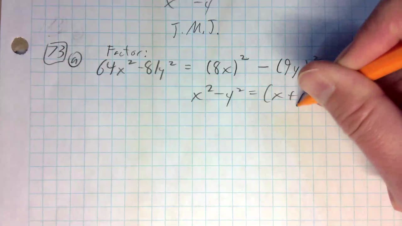 Saxon Algebra 1 Lesson 73 (a)