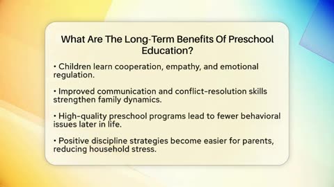 What Are The Long-Term Benefits Of Preschool Education_ - Better Family Relationships