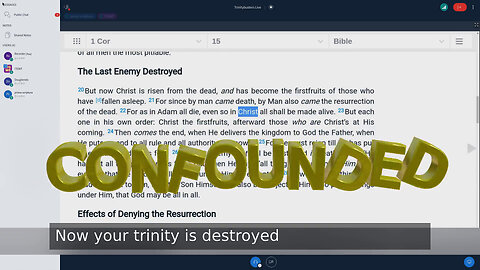 Trinity Destroyed When Jesus Hands Back The Kingdom To God - Prima Gets A Bible Lesson No. 3