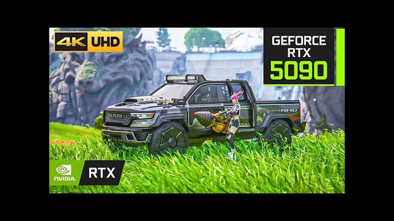 Fortnite on RTX 5090 - RAM 1500 RHO TRUCK Gameplay | 4K MAX Settings + Ray Tracing ON + DLSS ON
