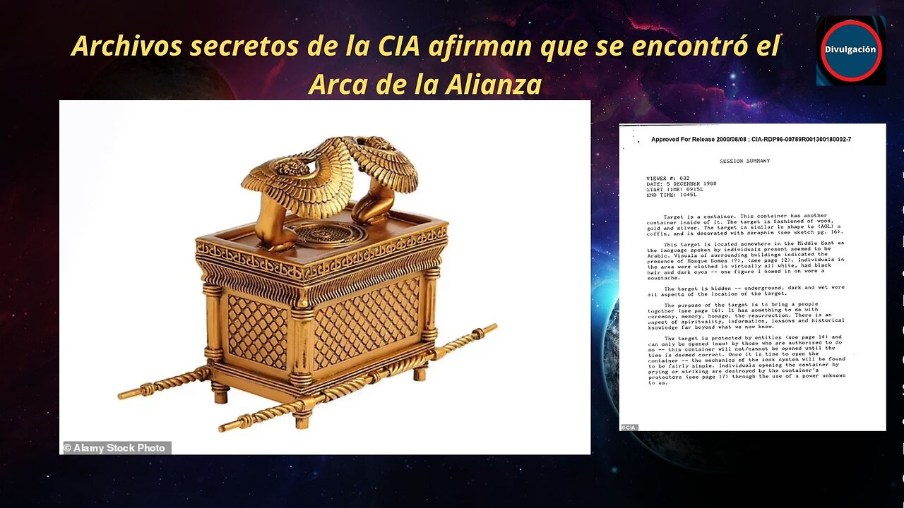 Archivos secretos de la CIA afirman que se encontrĂ³ el Arca de la Alianza