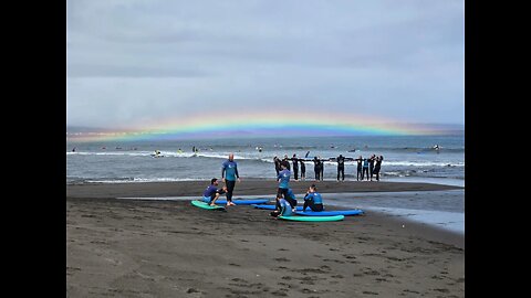 RAINBOWS GET LOWER IN THE SKY HEADING SOUTH ON FLAT EARTH