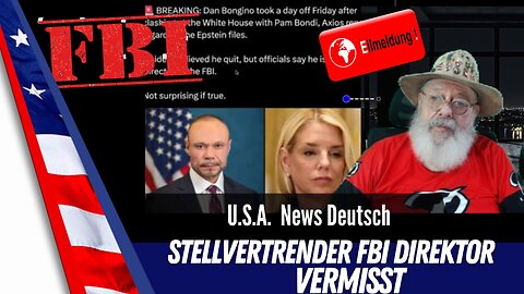 Stellvertrender FBI Direktor vermisst.Wo is Dan Bongino?