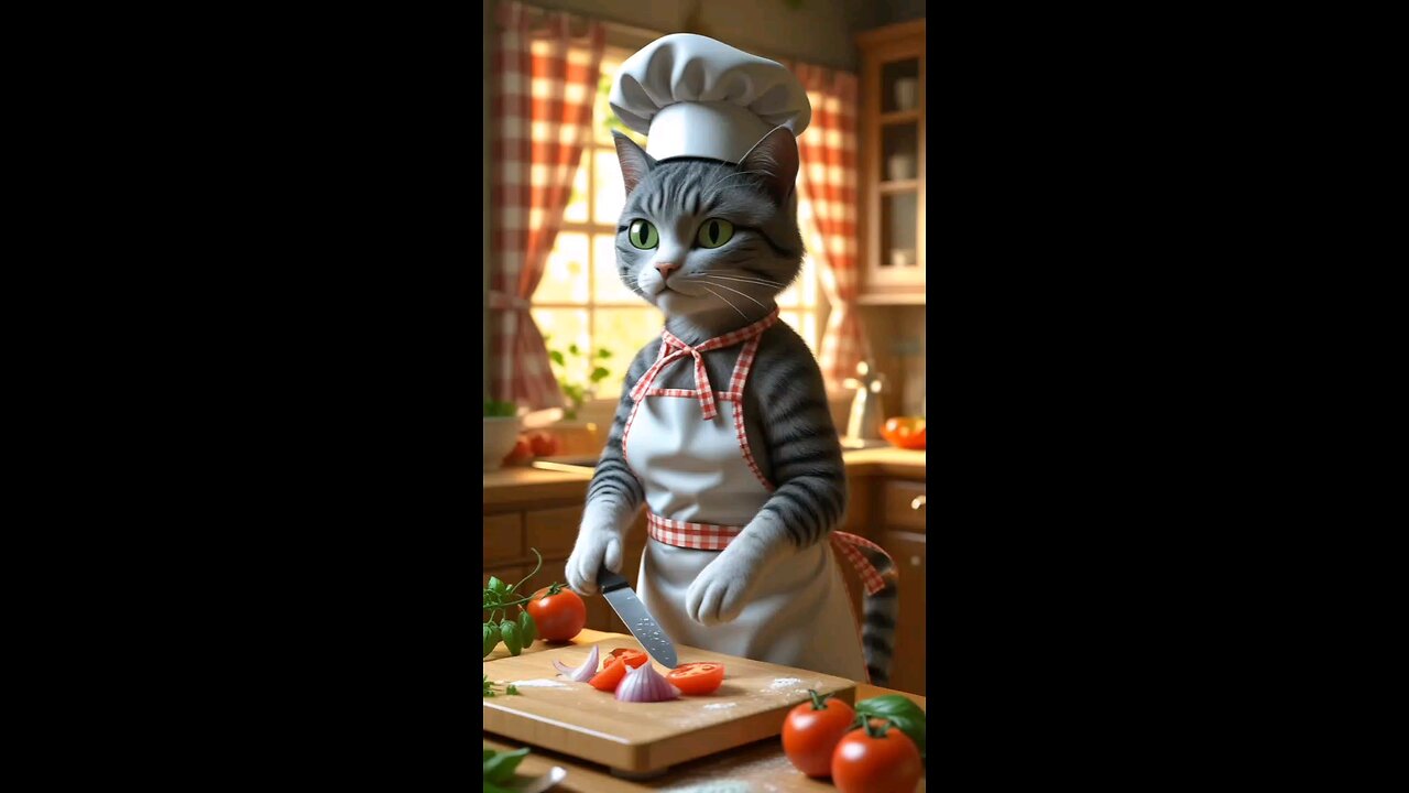 cat cooking 🍳🍳