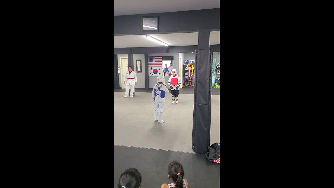 Daughter's TKD 1st Round Sparring Test