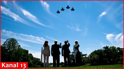 Trump gives Polish President warm welcome with jet flyover of White House