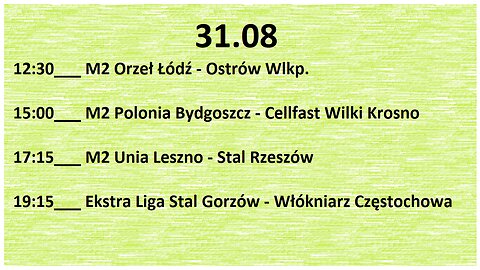 Poland Liga 31.08