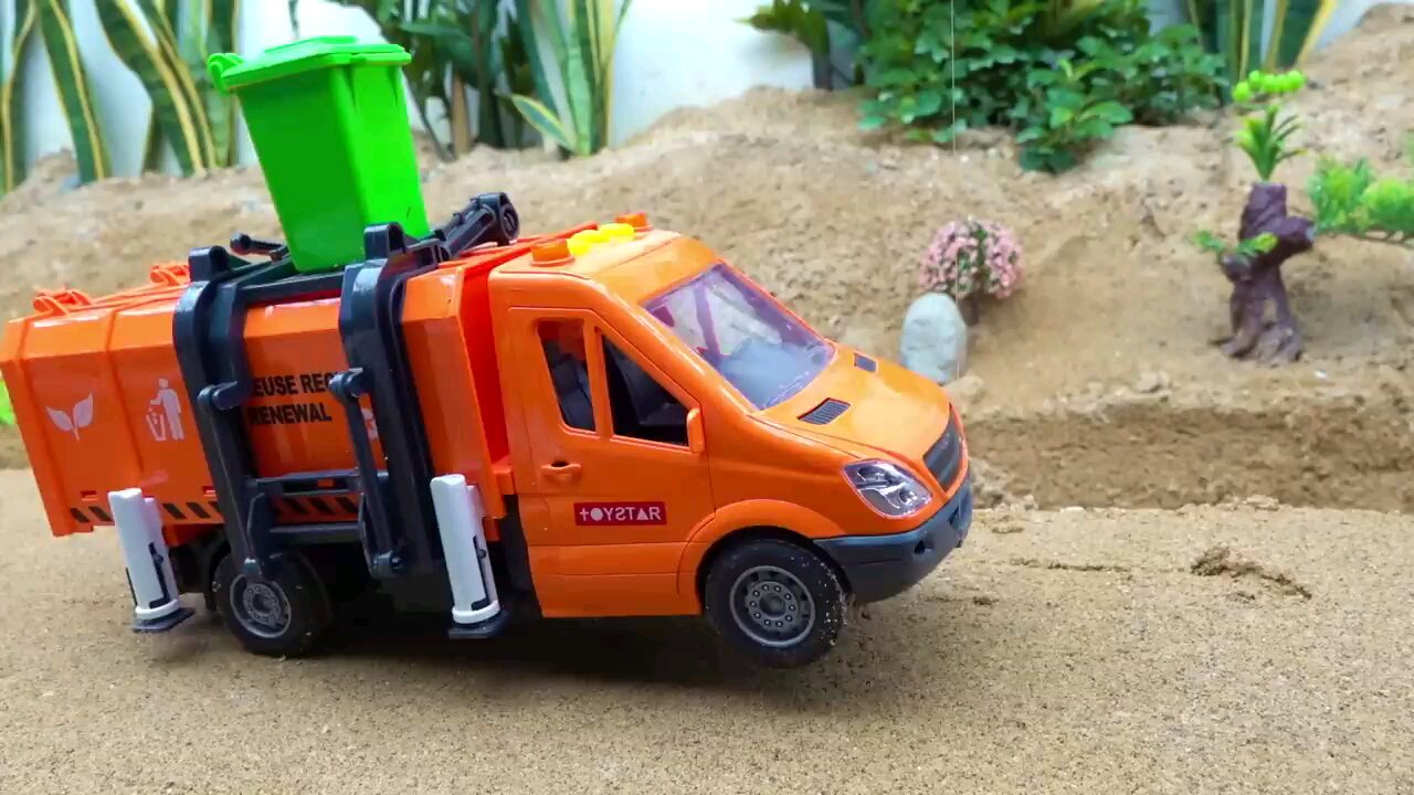 Construction_vehicles_spot_broken_water_pipes_and_work_together_to_fix_them