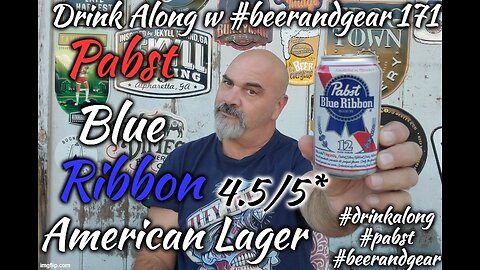 Drink Along w #beerandgear 171: Pabst Blue Ribbon American Lager 4.5/5*
