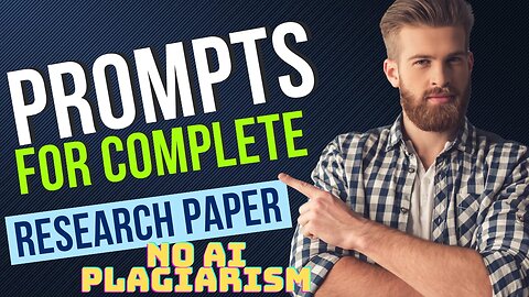 How to make /write a research paper using ANY AI for College or Journal | No AI, No plagiarism