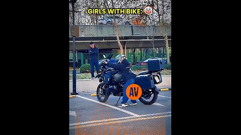 Girls with bike