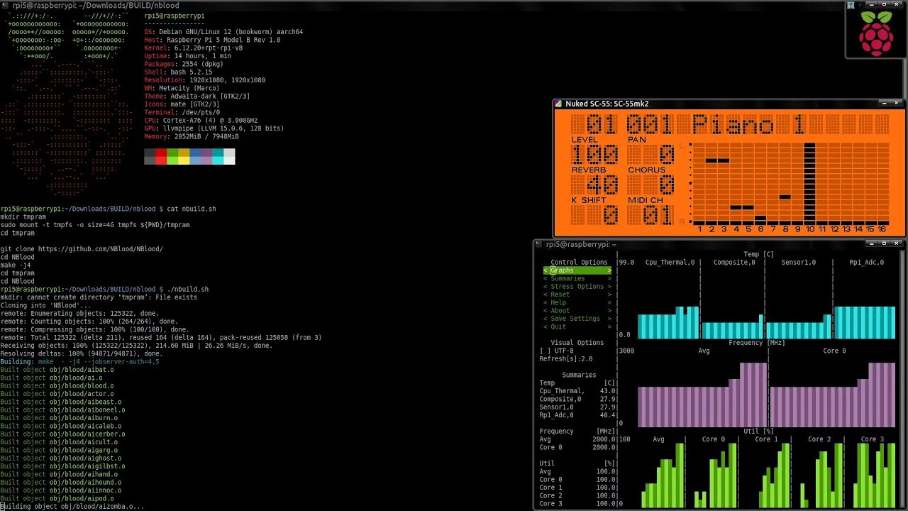 compiling nblood r14222 on raspberry pi 5 8GB (arm64) {LINUX}