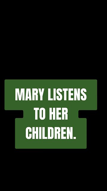 MOTHER MOST HOLY MARY LISTENS TO HER CHILDREN #truth #jesus #mary #joseph #ihs #church #bible #chris