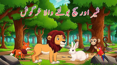 شیر بادشاہ اور سچ بولنے والا خرگوش 🐰 | بچوں کی سبق آموز کہانی | Jungle Story in Urdu