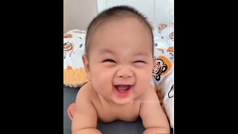 Baby laughing