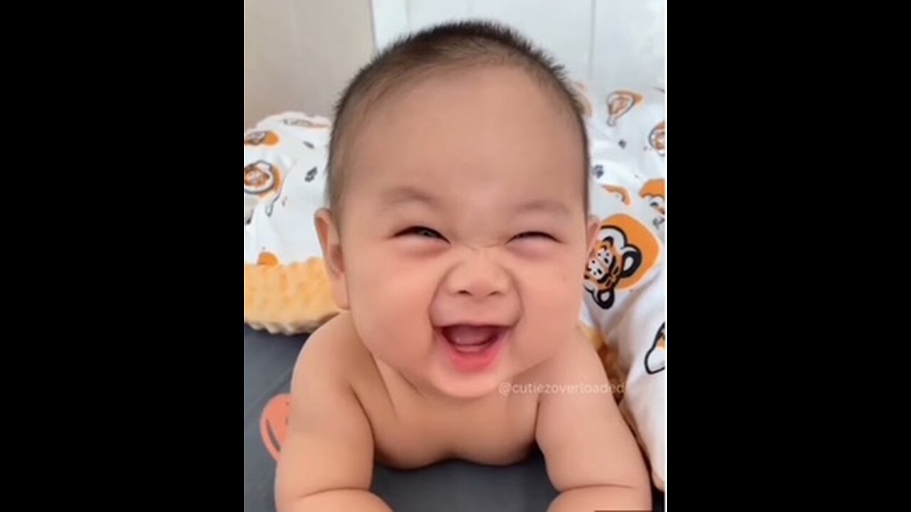 Baby laughing