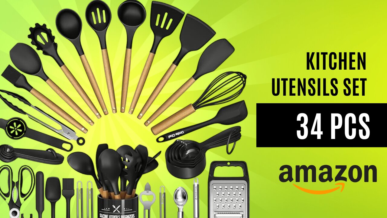 Complete 34PCS Kitchen Utensils Set | Juego completo de utensilios de cocina de 34 piezas #kitchen