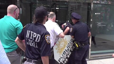 Climate activists arrested, dragged away by NYPD after blocking entrance to Publicis Groupe HQ NYC