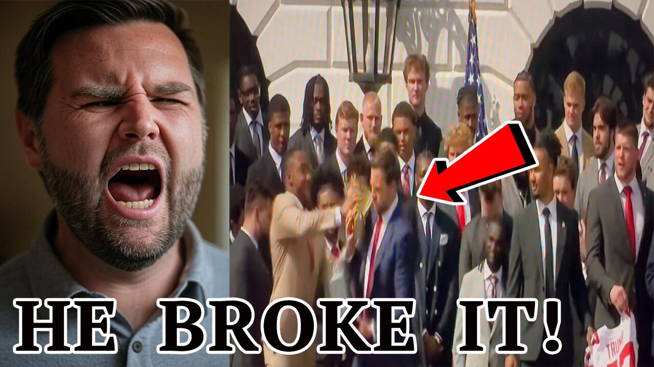 Ohio State Football players SHOCKED as VP JD Vance BREAKS National Championship Trophy!