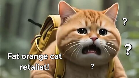 Fat orange cat retaliat!