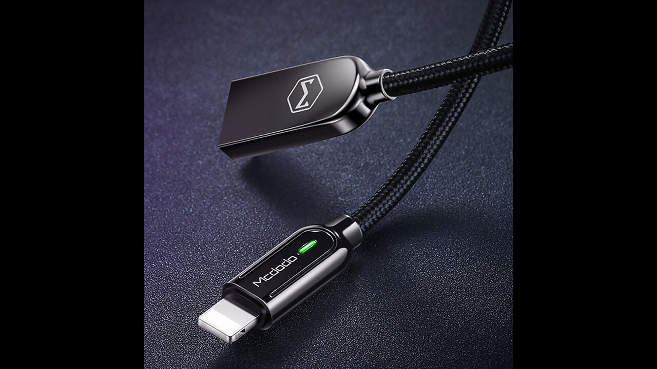 Lightning Charging Cable, with Smart Auto-off and Charging Indicator, for Phone & Tablet