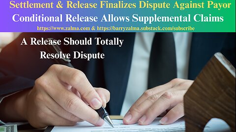 Settlement & Release Finalizes Dispute Against Payor