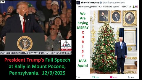 President is back in the saddle: Trump's Full Speech at Rally in Mount Pocono, Pennsylvania. - 12/9/2025