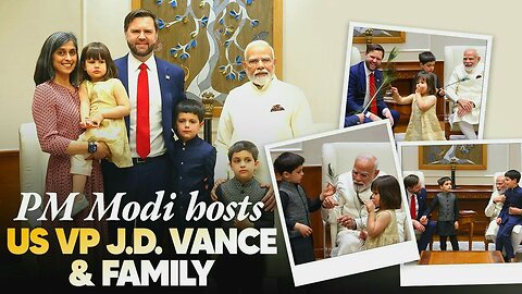 PM Modi receives US Vice President J.D. Vance and his family at 7