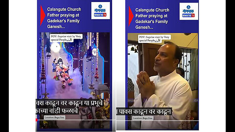 INDIAN PRIEST OF THE DIOCESE OF GOA PRAYS GANESH IDOL