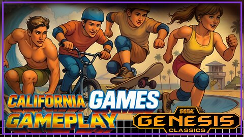 🌴🎮 California Games – SEGA Genesis: Gameplay Retrô com Estilo! 🕹️🏄‍♂️🚴‍♀️