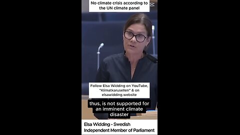 Elsa Widding - No climate crisis according to the UN climate panel