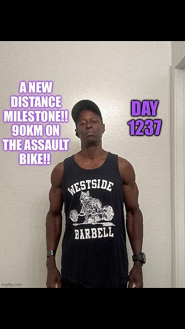 A new distance milestone!! 90km on the Assault Bike!! (TD 1237)