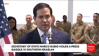 BREAKING NEWS: Marco Rubio Takes Reporters' Questions During Trip To Israel