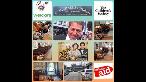 HUGH GRANT ⭐ signed poster donated to Church ⛪ Charity 🤍 St. Michael's / Betchworth UK 17/4/22