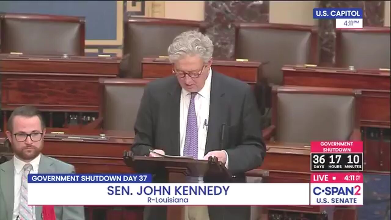 Sen. Kennedy introduced measure to withhold members' pay during shutdown - Sen. Rand Paul objected.