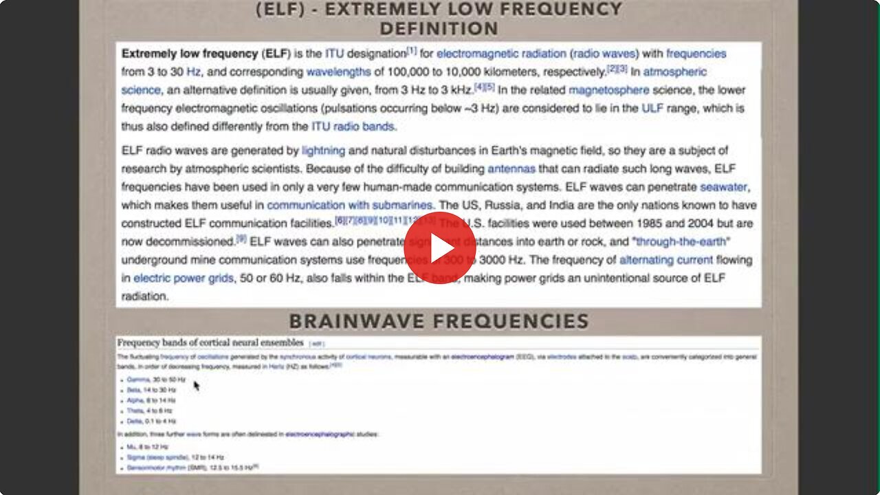 "Controlled Offensive Behavior Part 4-2: ELF, Brain Waves, Pineal Gland, Resonance & Mind Control"