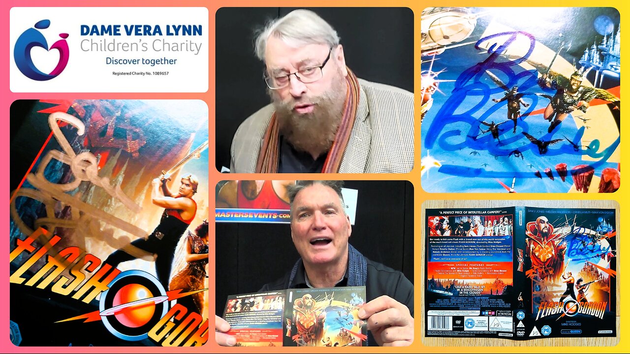 Flash Gordon ⚡️ DVD signed by Sam J Jones ⭐️ AND Brian Blessed ⭐️ DONATED to Children's Charity 💙🤍