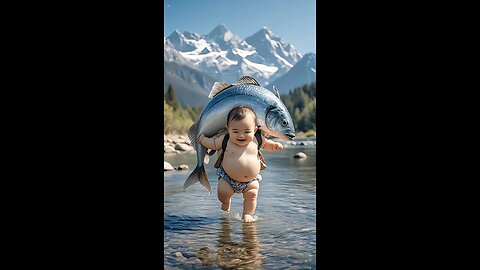 Ai baby and fish 🐟