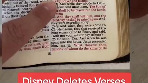Bible verse about spiritual warfare being intentionally removed by disney?