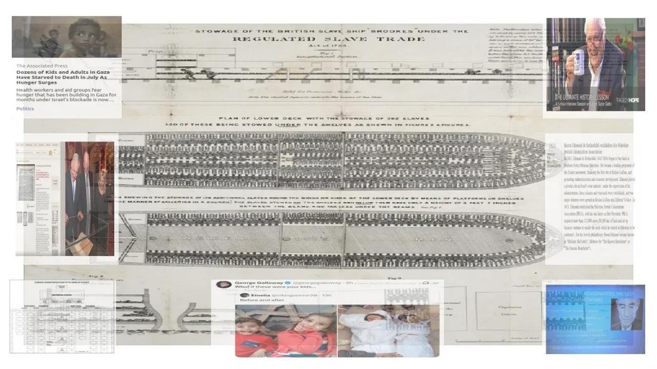 SHITS & GIGGLES: suppose AS GOES INDUSTRIAL SLAVESHIPS so goes INDUSTRIAL GENOCIDE IN GAZA 7-27-25