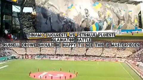 Dinamo Bucuresti vs Petrolul Ploiesti. Gladiator Russell Crowe shud happy to see masterpieces